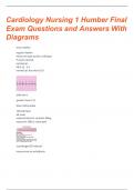 Cardiology Nursing 1 Humber Final exam |302 questions and answers with  diagrams.