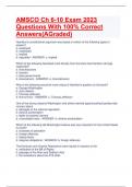 AMSCO Ch 6-10 Exam 2023  Questions With 100% Correct  Answers(AGraded