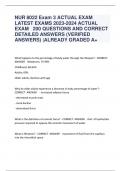 NUR 8022 Exam 3 ACTUAL EXAM  LATEST EXAMS 2023-2024 ACTUAL EXAM   200 QUESTIONS AND CORRECT DETAILED ANSWERS (VERIFIED ANSWERS) |ALREADY GRADED A+   