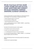 NR 601 Final Exam ACTUAL EXAM  LATEST EXAMS 2023-2024 ACTUAL  EXAM QUESTIONS AND CORRECT  DETAILED ANSWERS (VERIFIED  ANSWERS) |ALREADY GRADED A+