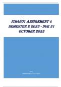 ICH4801 Assignment 4 Semester 2 2023 - Due 31 October 2023