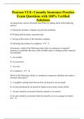 Pearson VUE&colon; Casualty Insurance Practice Exam Questions with 100&percnt; Verified Solutions
