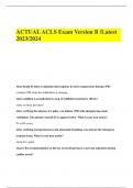 ACTUAL ACLS Exam Version B /Latest 2023/2024