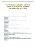 FNP PATHOPHYSIOLOGY&ndash; RETAKE EXAM&sol;