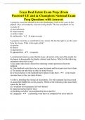 Texas Real Estate Exam Prep (From PearsonVUE and & Champions National Exam Prep Questions with Answers