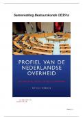 Samenvatting Profiel van de Nederlandse overheid -  OE351a Bestuurskunde 