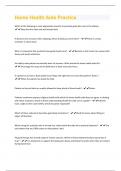 Home Health Aide Practice Questions With 100&percnt; Correct Answers&period;