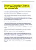 Emergency Preparedness Response Course &lpar;EPRC&rpar; Operator Course Pre-Test Accurate 100&percnt;