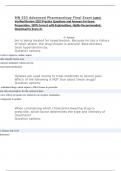 MN 553 Advanced Pharmacology Final Exam Latest Verified Review 2023 Practice Questions and Answers for Exam Preparation&comma; 100&percnt; Correct with Explanations&comma; Highly Recommended&comma; Download to Score A&plus;