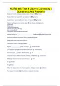 NURS 445 Test 1 Liberty University &vert; Questions And Answers