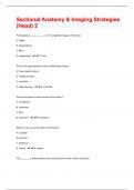 Sectional Anatomy & Imaging Strategies (Head) 2 Exam Questions And Answers!!