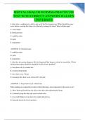MENTAL HEALTH NURSING PRACTICUMTEST WITH CORRECT ANSWERS WALDENUNIVERSITY GRADED A+