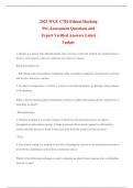 2023 WGU C701 Ethical Hacking Pre-Assessment Questions and Expert Verified Answers Latest Update