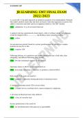JB LEARNING&colon; EMT FINAL EXAM 2022&sol;2023 QUESTIONS AND ANSWERS &sol;RATED A&plus;