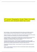  AP Human Geography Vocab: Basic Concepts questions and answers latest top score.