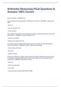 Arithmetic Reasoning PiCat Questions & Answers 100&percnt; Correct  