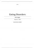 PYC 4802 Eating Disorders Latest Verified Review 2023 Practice Questions and Answers for Exam Preparation, 100% Correct with Explanations, Highly Recommended, Download to Score A+