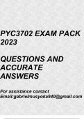 PYC3702 Exam pack 2023