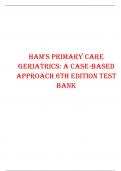 Ham's Primary Care  Geriatrics: A Case-Based Approach 6th Edition Test Bank 9780323089364