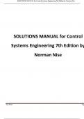 SOLUTIONS MANUAL for Control Systems Engineering 7th Edition by Norman Nise A+ Test Bank