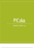 PYC 2602 questions and answers Latest Verified Review 2023 Practice Questions and Answers for Exam Preparation, 100% Correct with Explanations, Highly Recommended, Download to Score A+
