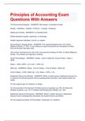 Principles of Accounting Exam Questions With Answers