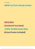 HESI A2 Test (V1 & v2) Study Guide 2023-2024 (Combined Test Bank) (100% Verified Exam Sets) (Actual Exams Included)