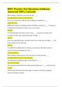 BMV Practice Test Questions &lpar;Indiana&rpar;-Answered 100&percnt; Correctly