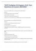 TCFP Firefighter I&sol;II Chapters 18-21 Test Questions & Answers 2023&sol;2024