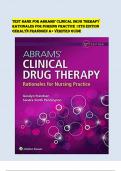 Test Bank For Abrams’ Clinical Drug Therapy Rationales for Nursing Practice 12th Edition Geralyn Frandsen A+ verified guide