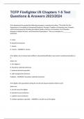 TCFP Firefighter I&sol;II Chapters 1-5 Test Questions & Answers 2023&sol;2024