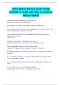 FLINN SCIENTIFIC LAB SAFETY QUIZ COMPLETE EXAM WRITTEN QUESTIONS AND ANSWERS