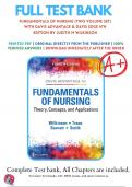 Test Bank For Fundamentals of Nursing (Two Volume Set) with Davis Advantage & Davis Edge 4th Edition by Judith M Wilkinson | 9780803676909 |2020/2021 | Chapter 1-46 | All Chapters with Answers and Rationals
