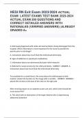 Exam &lpar;elaborations&rpar; HESI PN Comprehensive Exam 2 ACTUAL EXAM LATEST EXAMS TEST BANK 2023-2024 ACTUAL EXAM 200 QUESTIONS AND CORRECT DETAILED ANSWERS WITH RATIONALES &lpar;VERIFIED ANSWERS&rpar; &vert;ALREADY GRADED A&plus;  2 Exam &lpar;elaborations&rpar; Exit HESI PN LATEST 2023-2024