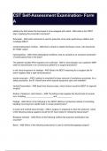 CST Self-Assessment Examination- Form A Questions And Answers&period;
