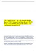  TNCC test prepA, TNCC Notes for Written Exam, TNCC Notes for Written Exam, TNCC Prep, TNCC EXAM, TNCC 8th Edition with complete solutions 2023.