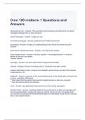Cmn 120 midterm 1 Questions and Answers