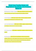 Child Care Facility Rules and Regulations Questions and Answers Rated A&plus;