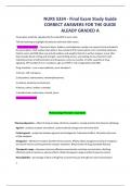 NURS 5334 - Final Exam Study Guide CORRECT ANSWERS FOR THE GUIDE  ALEADY GRADED A