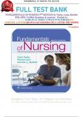 FULL TEST BANK FUNDAMENTALS OF NURSING 9TH EDITION by Taylor, Lynn, Bartlett With 100% Verified Questions & Answers   Graded A+.  