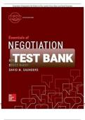 TEST BANK for Essentials of Negotiation 6th Edition by Roy Lewicki, Bruce Barry and David Saunders All chapters A+