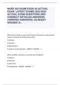 NURS 305 EXAM EAQS &num;2 ACTUAL  EXAM LATEST EXAMS 2023-2024  ACTUAL EXAM QUESTIONS AND  CORRECT DETAILED ANSWERS  &lpar;VERIFIED ANSWERS&rpar; &vert;ALREADY  GRADED A&plus;