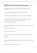 PAEA EOC & Summative Practice 168 Questions And Answers