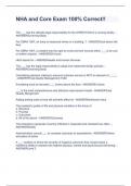 NHA and Core Exam 100&percnt; Correct&excl;&excl;  