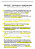 HESI EXIT 2024 Exam Test Bank &vert; Questions and Correct Answers &vert; Latest Version