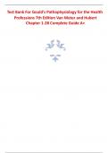 Test Bank For Gould's Pathophysiology for the Health Professions 7th Edition Van Meter and Hubert Chapter 1-28 Complete Guide A&plus;&period;pdf