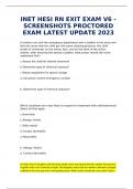INET HESI RN EXIT EXAM V6  LATEST UPDATE 2023
