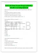 EMT-B Final Exam Prep| Q-Bank| - All JB Learning Quizzes Solved 100% With Verified Answer/ Assured Pass