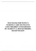 Test bank for Wongs Nursing Care of Infants and Children 11th Edition by Marilyn J. Hockenberry, David Wilson