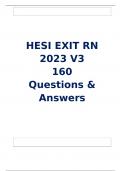 INET HESI EXIT RN 2023 V3 160 Questions & Answers